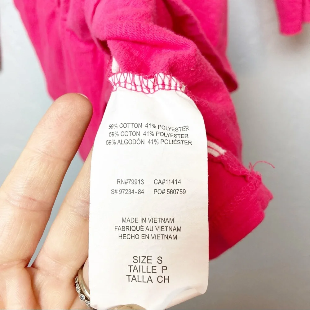 3/4-Sleeve Maternity Shirt Pink small motherhood maternity
